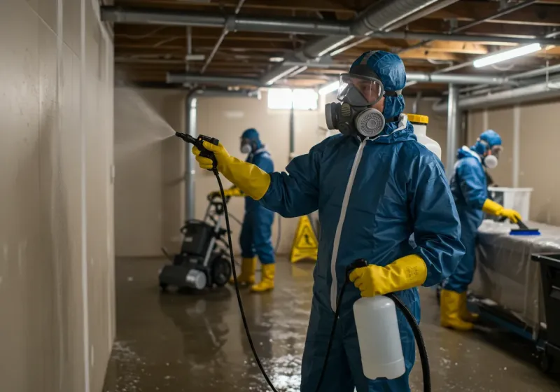 Basement Sanitization and Antimicrobial Treatment process in Baden, PA